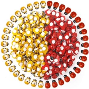 50 Pieces Wooden Bees/Ladybugs